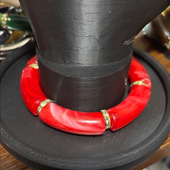 REESELYN CREATIONS Handcrafted Stretch Tube Bangles w/ Rhinestone Spacers - Picture 7 of 12